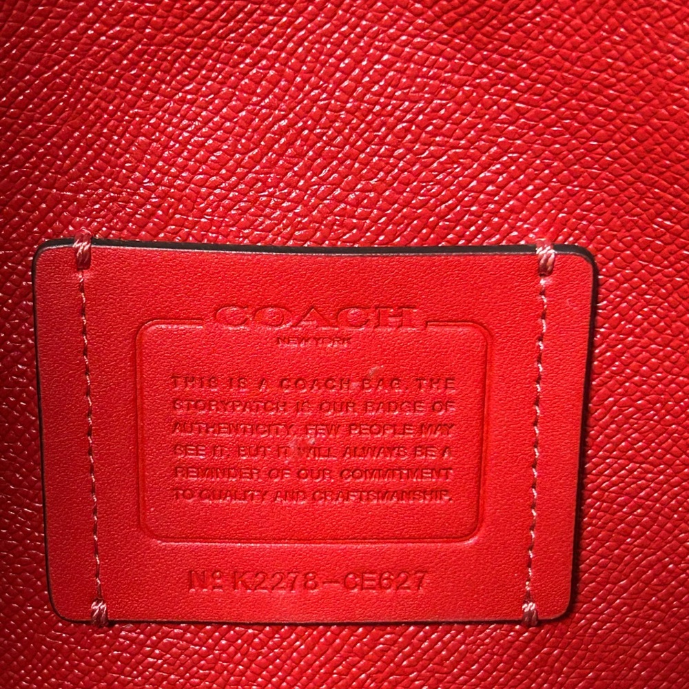 Coach Mollie Tote with Cherry Heart Print on Canvas HTF - Picture 8 of 16